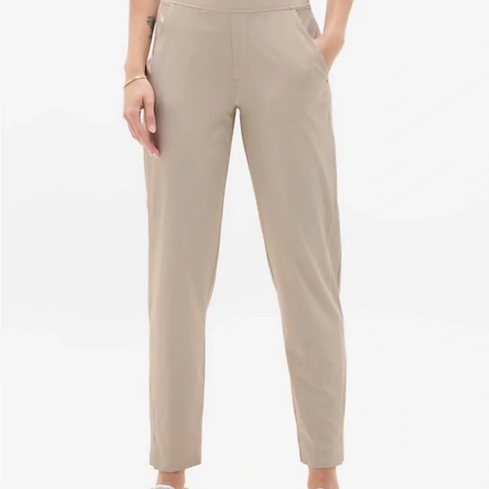 Athleta Brooklyn Mid Rise Ankle Pant Size 4 Beige - Picture 2 of 5